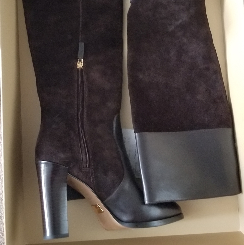 Michael Kors Collection Brown Suede/Leather Boots